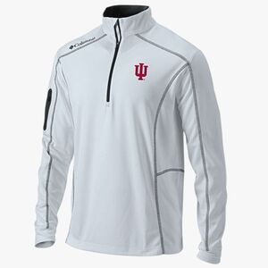 Indiana Hoosiers Columbia Golf Shotgun Omni-Wick 1/4 Zip Pullover Jacket • White
